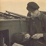Spleten aan boord van een visserijschip in 1948